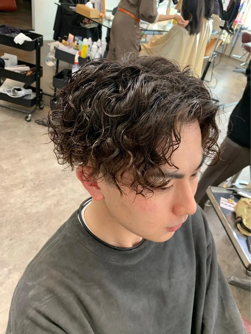ミディアム カット パーマ くせ毛多毛特化 高橋　淳のヘアスタイル