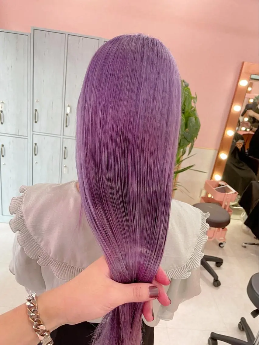 ロング カラー カット ヘアカラー トリートメント ハイトーン特化💍 NØRN💍韓国のヘアスタイル
