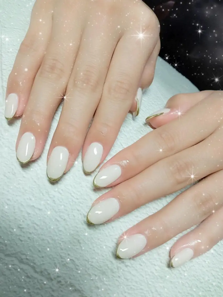 ネイル フレンチネイル キラキラネイル マグネットネイル ミラーネイル シンプルネイル flure de neige yukiのネイルデザイン