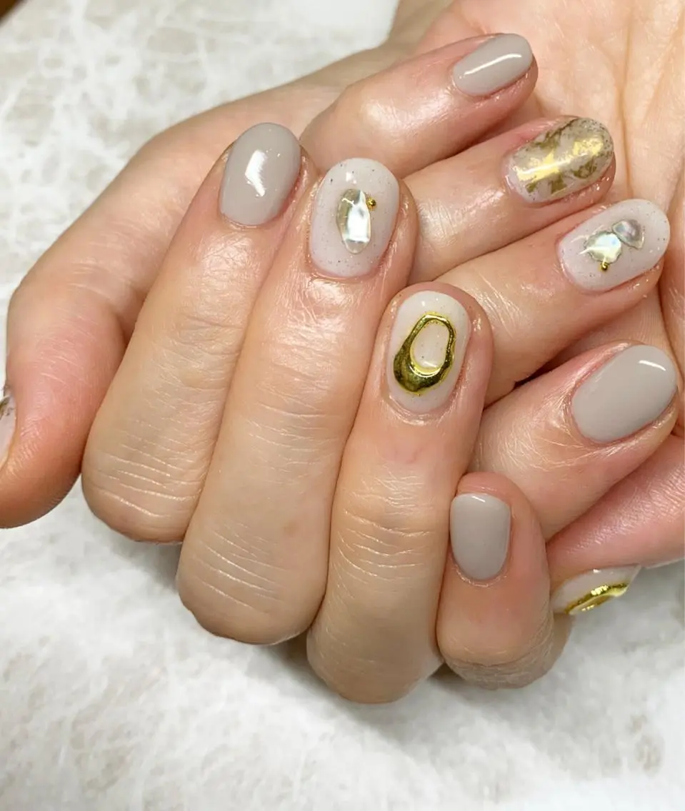 ネイル アートネイル ブルー クリアネイル 長さ出し ジェルネイル 松田 祥子のネイルデザイン