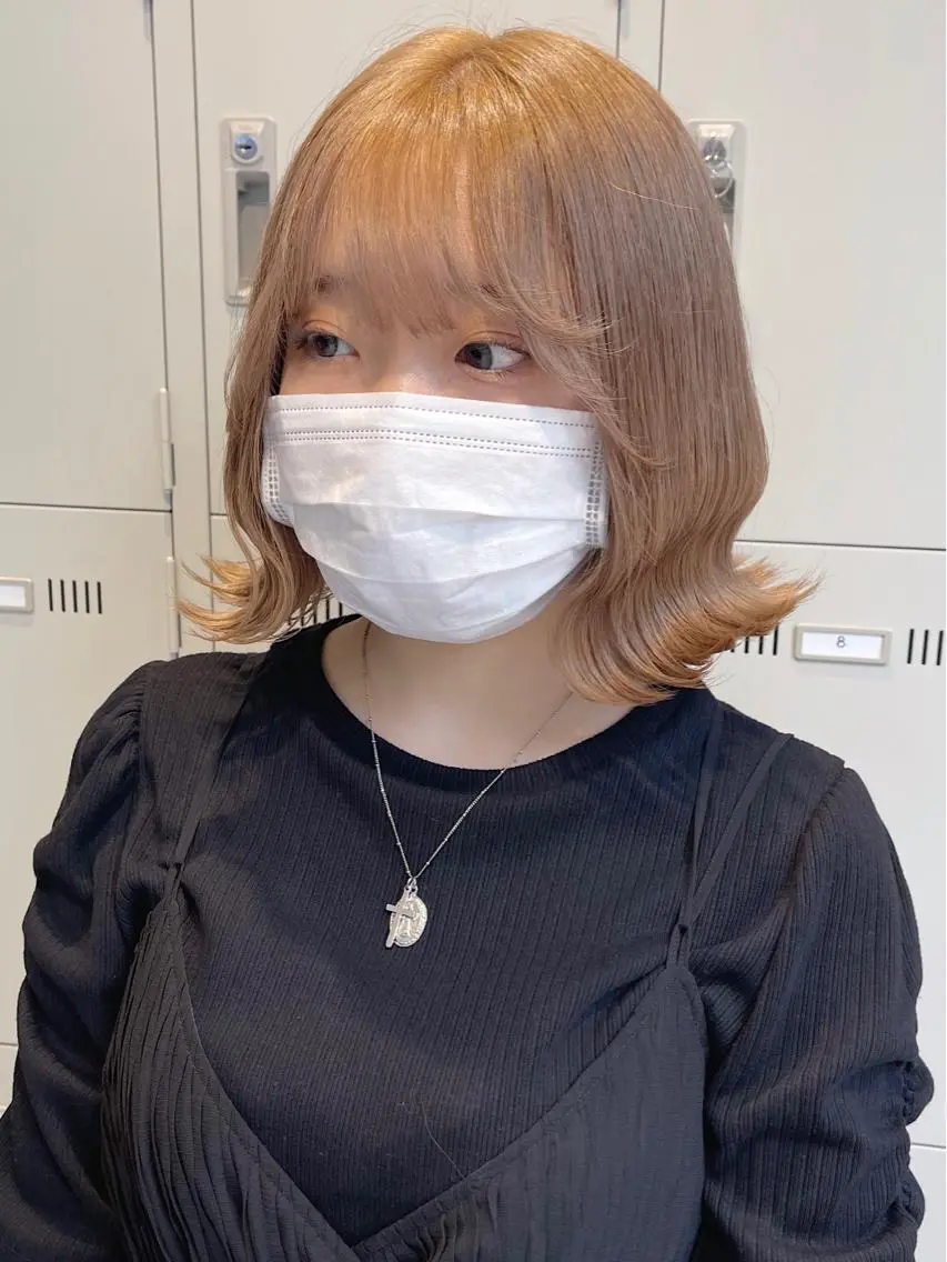 ミディアム カラー パーマ ヘアアレンジ メンズ キッズ ネイル マツエク・マツパ アイブロウ レイヤー/ダブル カラー/YURINAのヘアスタイル