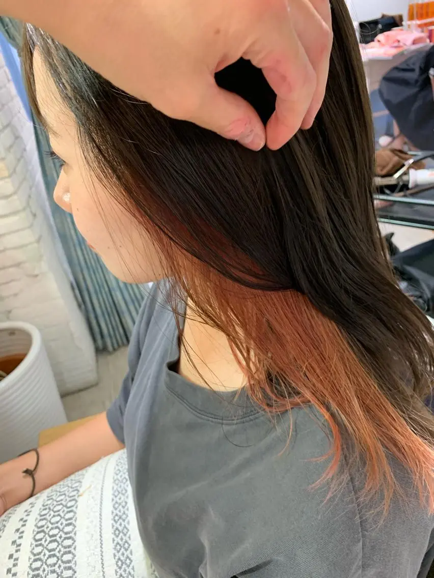 セミロング カラー パーマ ヘアアレンジ レイヤー＆カラー 人気美容師倉崎涼のヘアスタイル