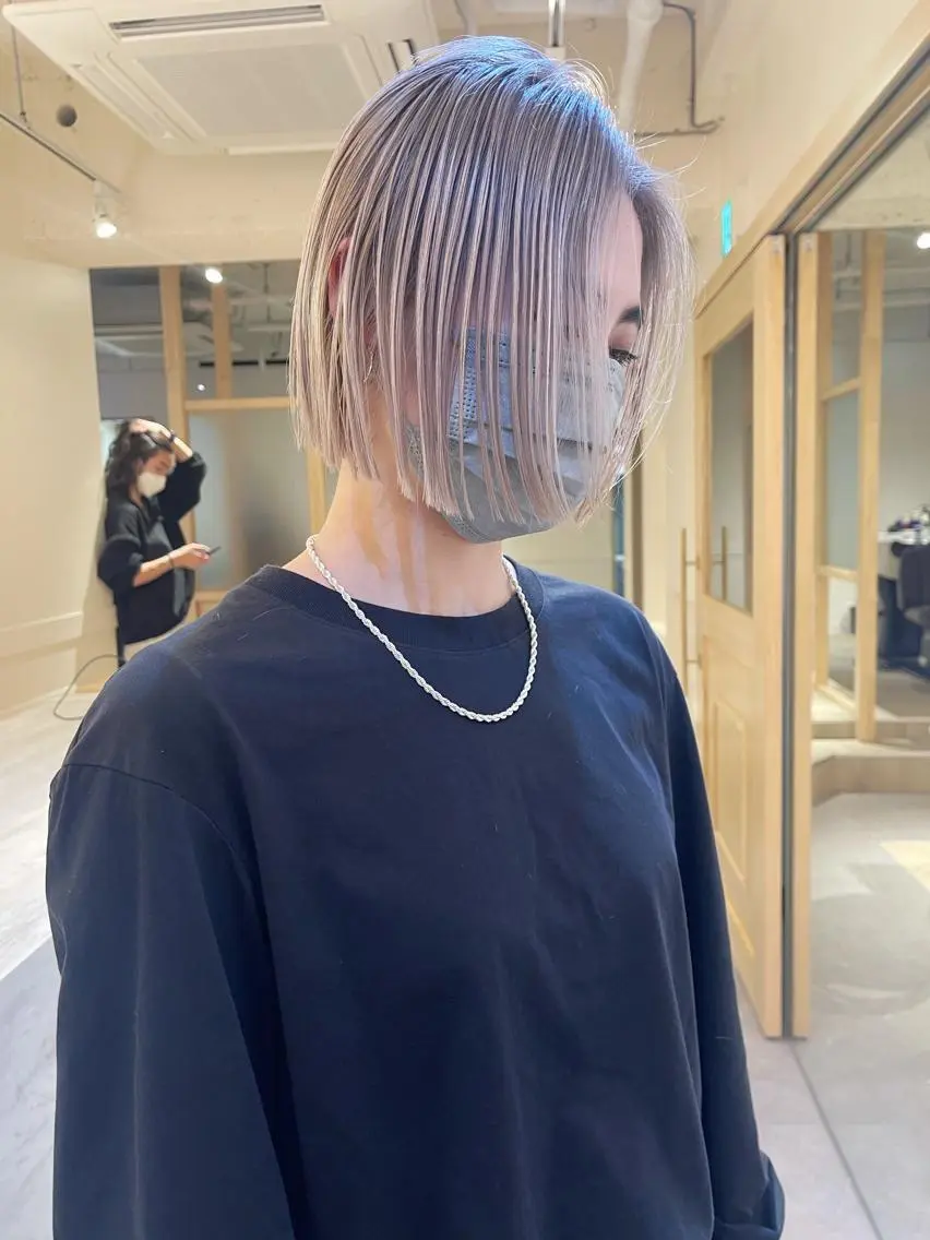 ミディアム ボブ タンバルモリ カット ヘアカラー トリートメント ミニモ最高評価獲得 ⭐️代表/Koheiのヘアスタイル