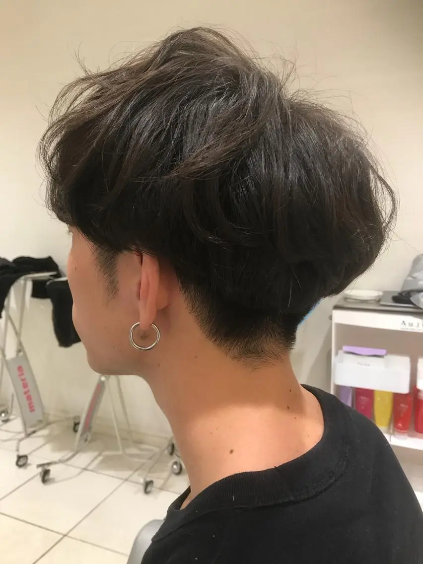 ショート カラー パーマ ヘアアレンジ メンズ キッズ ネイル マツエク・マツパ メンズ韓国風 マッシュ 韓国風マツエク 韓国風ヘア 韓国ネイル カット パーマ EnBlesS西宮 マンツーマン神道有基のヘアスタイル
