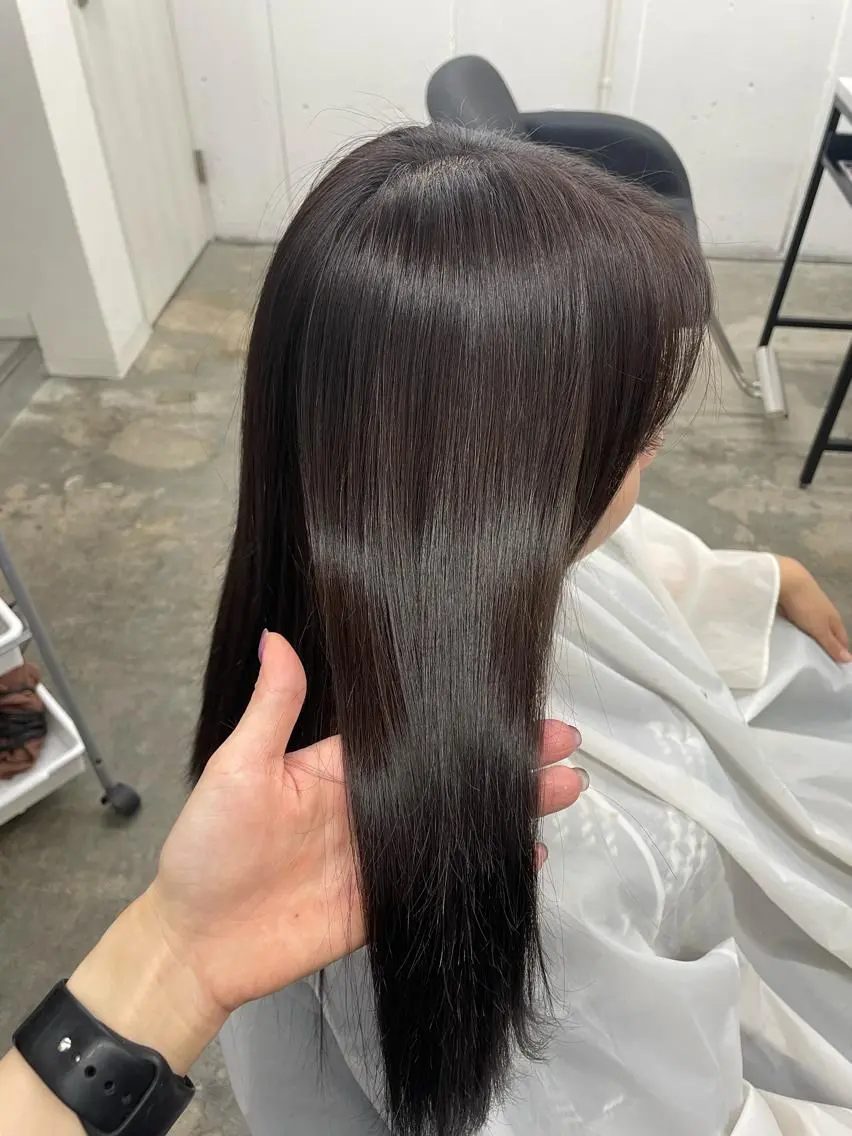 セミロング カラー バレイヤージュ ミストバング ダブルカラー  フェイスフレーミング グラデーションカラー ヘアカラー トリートメント ヘッドスパ 🧡艶髪/エクステ 🫧🧡YUKI❄️のヘアスタイル