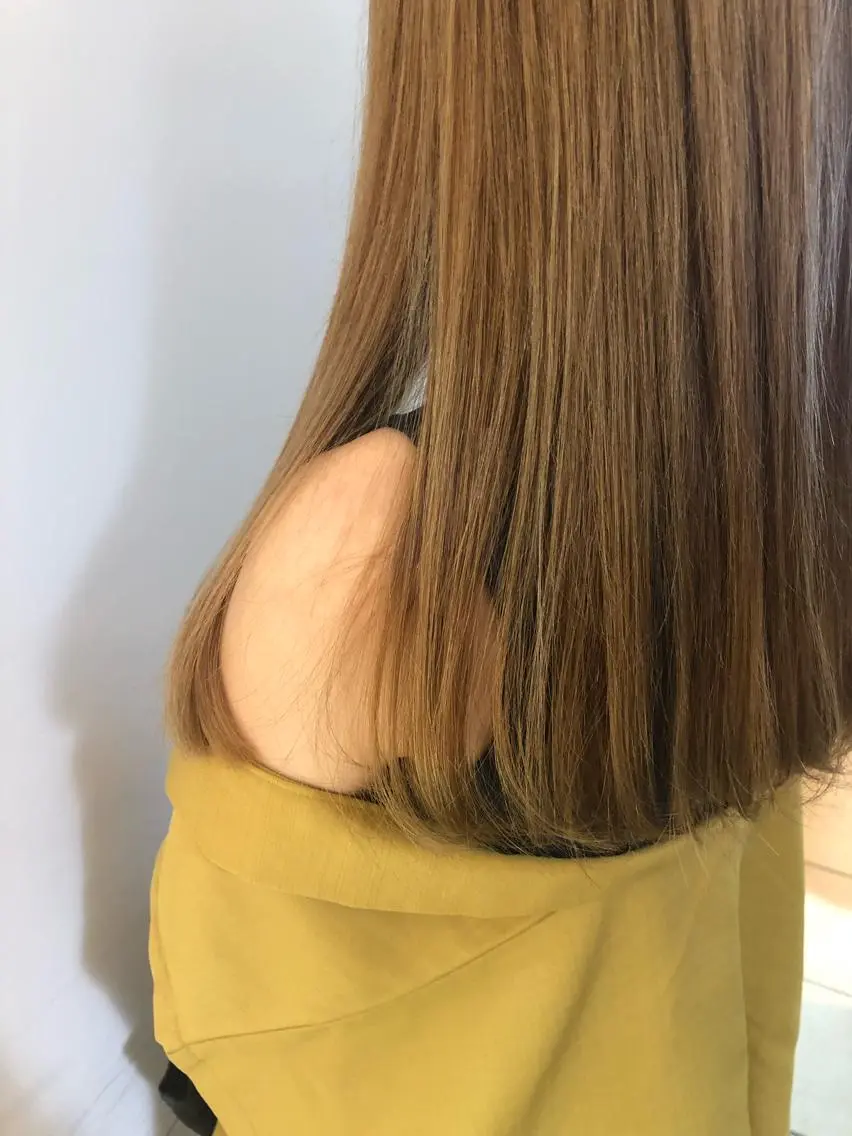 ロング カラー ヘーゼル ロング カット ヘアカラー トリートメント 韓国hair ·͜· watanabeのヘアスタイル