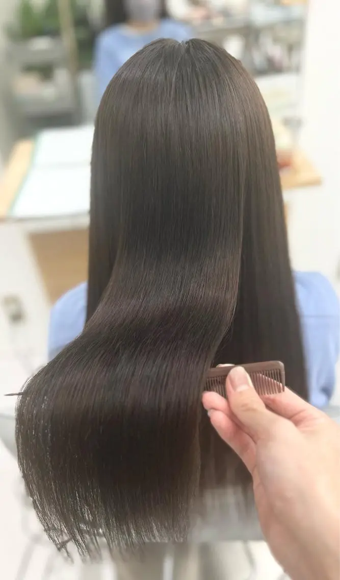 ロング パーマ 縮毛矯正 縮毛矯正 トリートメント 【くせ毛さんのお悩み 解決🍀】栗橋のヘアスタイル