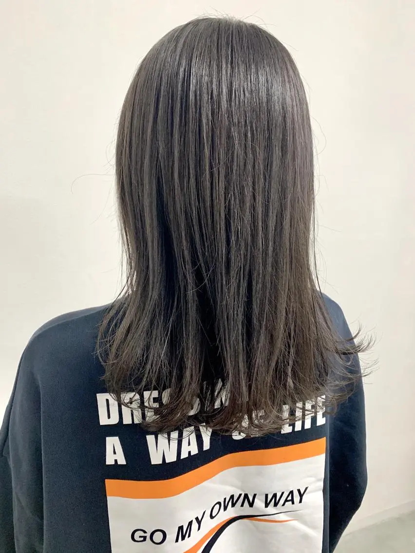 ミディアム カラー ブリーチなし透明感 🍀梅田・増田のヘアスタイル