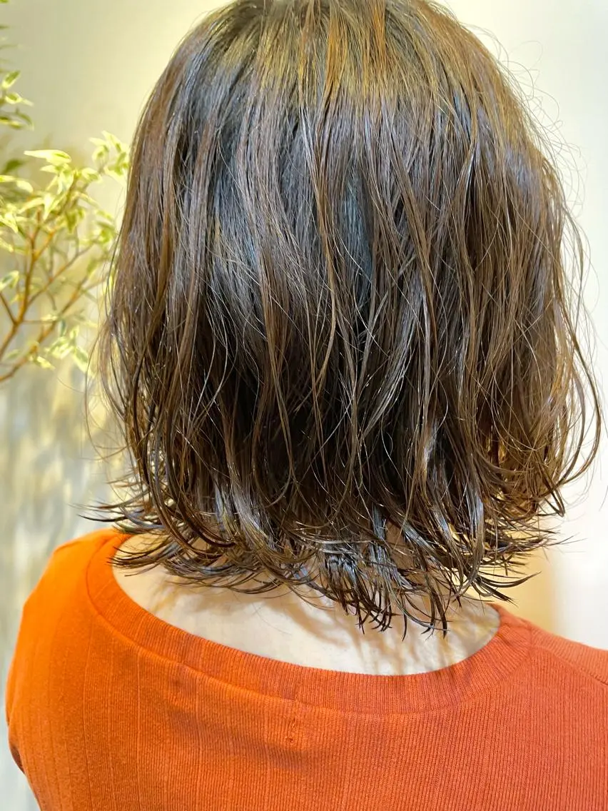 ミディアム パーマ カット パーマ トリートメント レイヤー/似合わせ TAKUYAのヘアスタイル