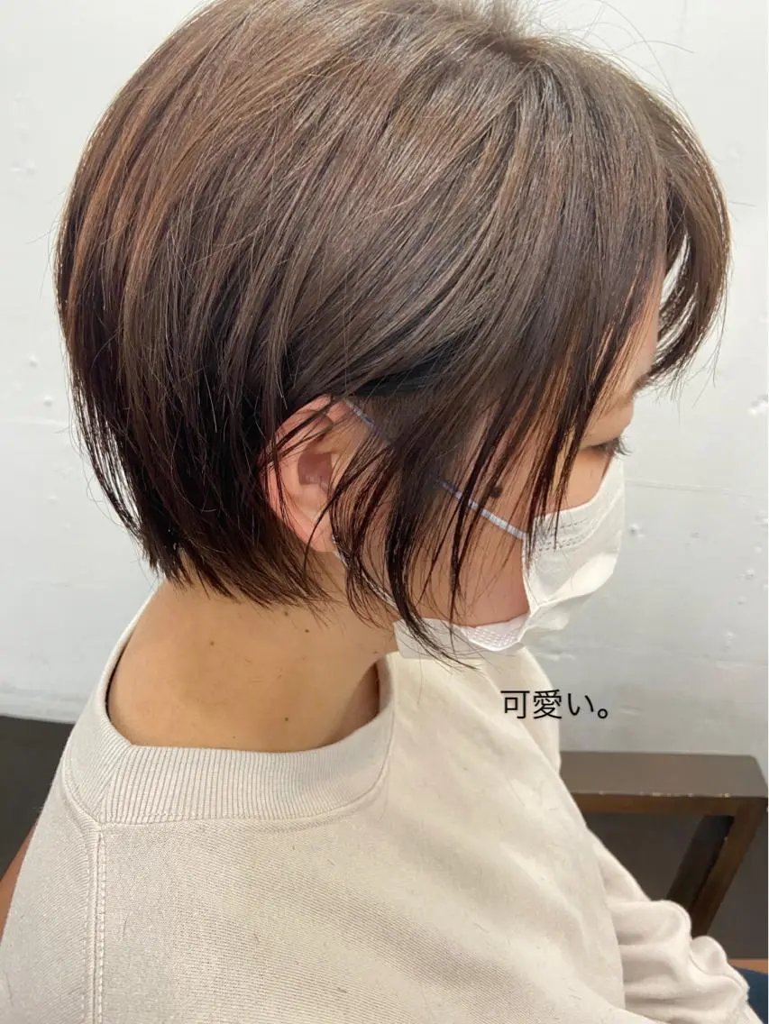 ショート カラー ショートヘア 久木原 ゆりのヘアスタイル