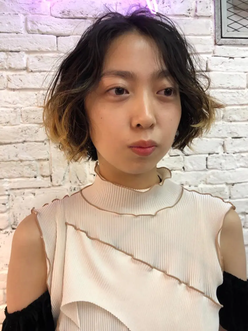 ミディアム パーマ カット パーマ eri kinjoのヘアスタイル