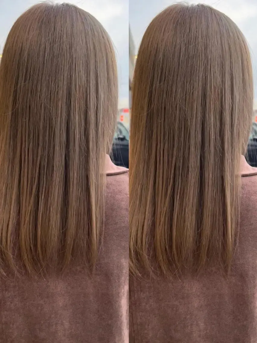 ミディアム カラー カット ヘアカラー トリートメント TELA HAIRのヘアスタイル