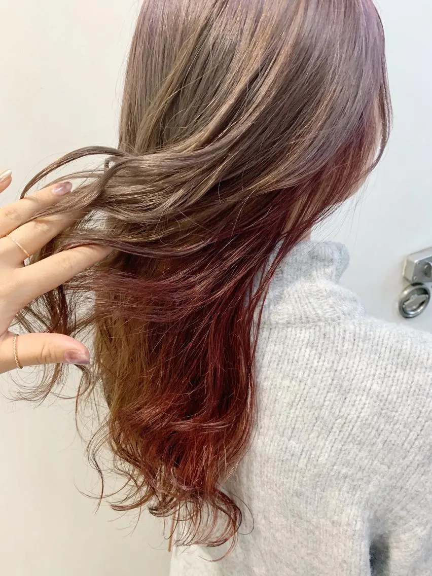 ロング カラー ヘアアレンジ インナーカラー 髪質改善 トリートメント 新宿color🐝 AYAKA🌈💖のヘアスタイル