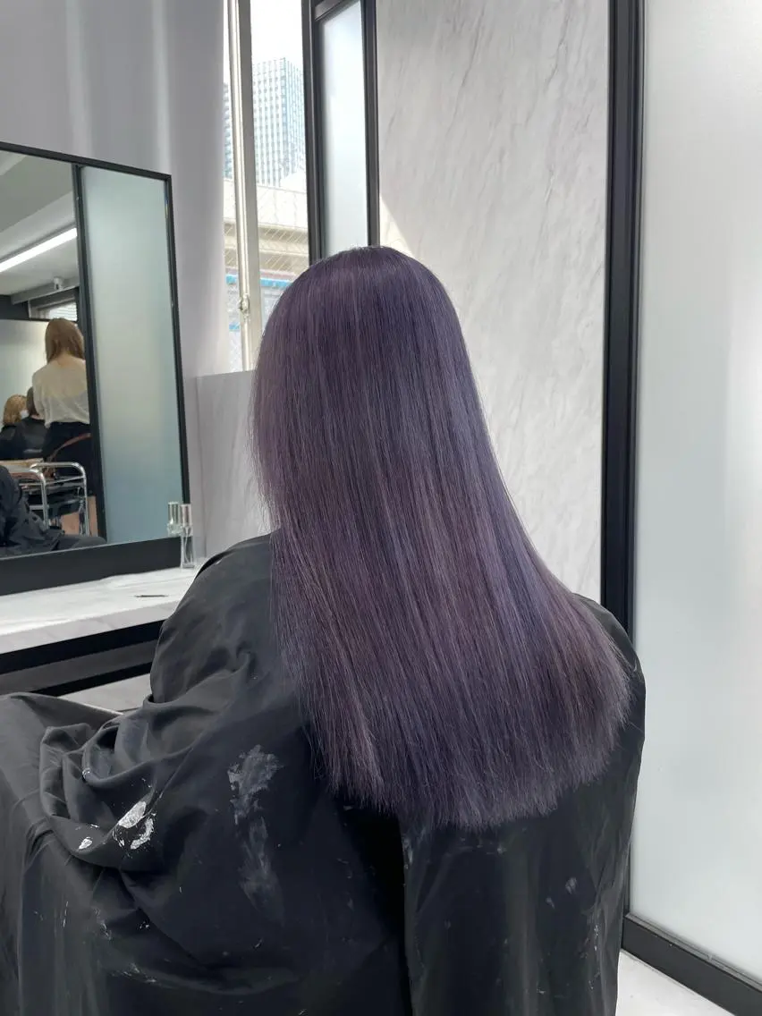 ロング カラー ブルーカラー ブルーラベンダー ダブルカラー ラベンダーカラー wehlen_ keisukeのヘアスタイル