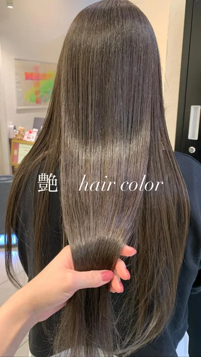 ロング カラー カット ヘアカラー トリートメント 似合わせカラー/艶 髪質改善/ヨシザキのヘアスタイル