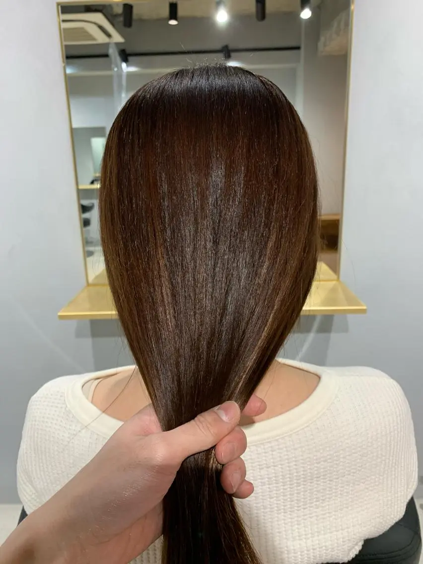 ロング カラー ボブパーマコテ巻き風 パーマNo1深江秀平のヘアスタイル
