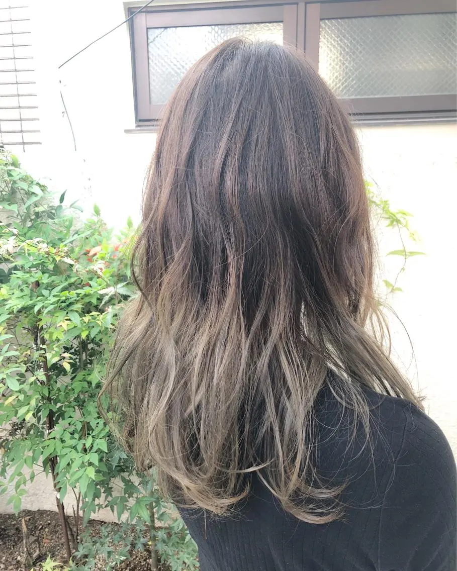 ミディアム カラー パーマ ヘアアレンジ 【白髪ぼかし 専門GBG】自由が丘のヘアスタイル