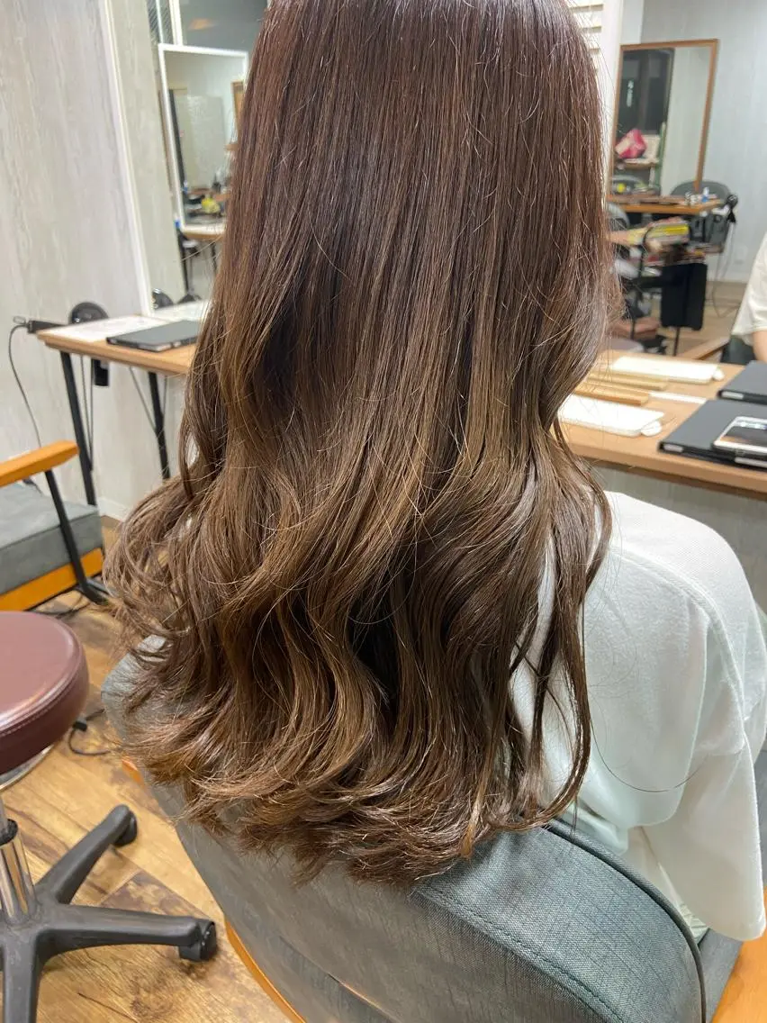 セミロング カット ヘアカラー トリートメント TELA HAIR 南柏店のヘアスタイル