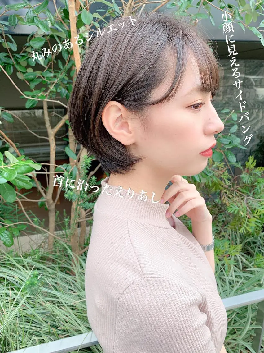 ショート カラー パーマ ショートヘア 大人かわいい💍🤍 ボブ/ショートボブのヘアスタイル