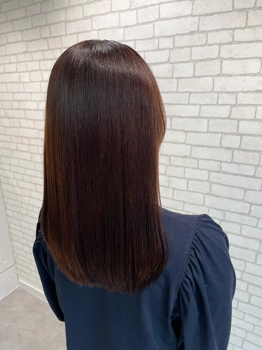 ロング 縮毛矯正 透明感ハイライト◎ 伊藤夏海のヘアスタイル