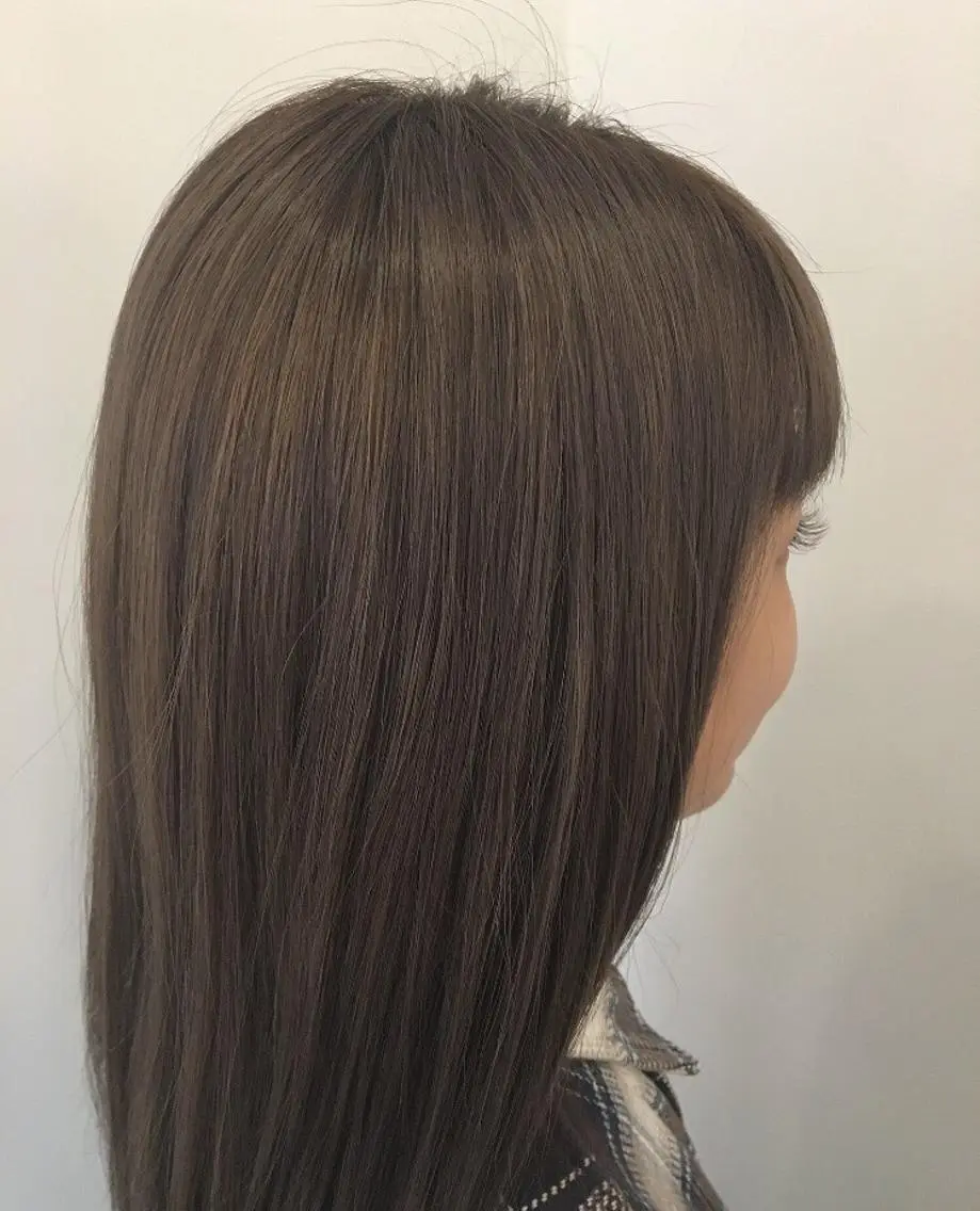 セミロング カラー アッシュ アッシュグレー アッシュグレージュ ブリーチ グレージュ ୨୧柔らかいカラー nozomi ୨୧のヘアスタイル