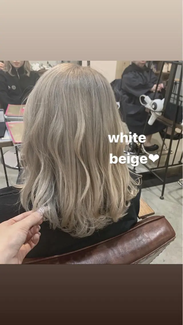 ミディアム カラー ヘアカラー トリートメント ハイトーンカラー♡ yuのヘアスタイル