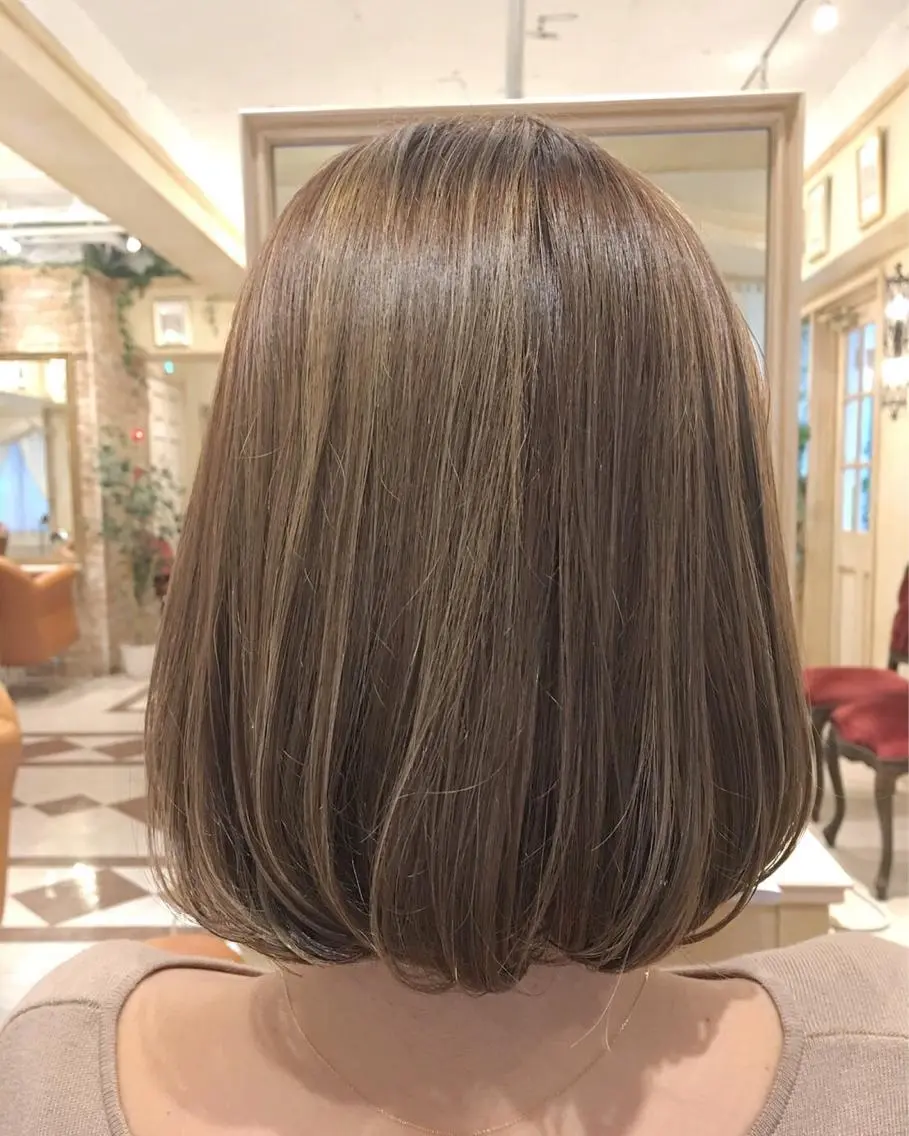 ミディアム ボブ ハイライト 【髪質改善】加藤 崇徳のヘアスタイル