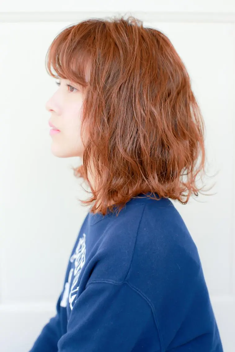 ミディアム 伸ばしかけ 外ハネヘア a-granz 住吉店のヘアスタイル
