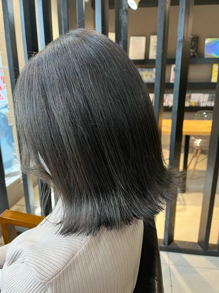 ミディアム カラー ヘアアレンジ キッズ ネイル マツエク・マツパ 透明感カラー🤎 ゆりのヘアスタイル