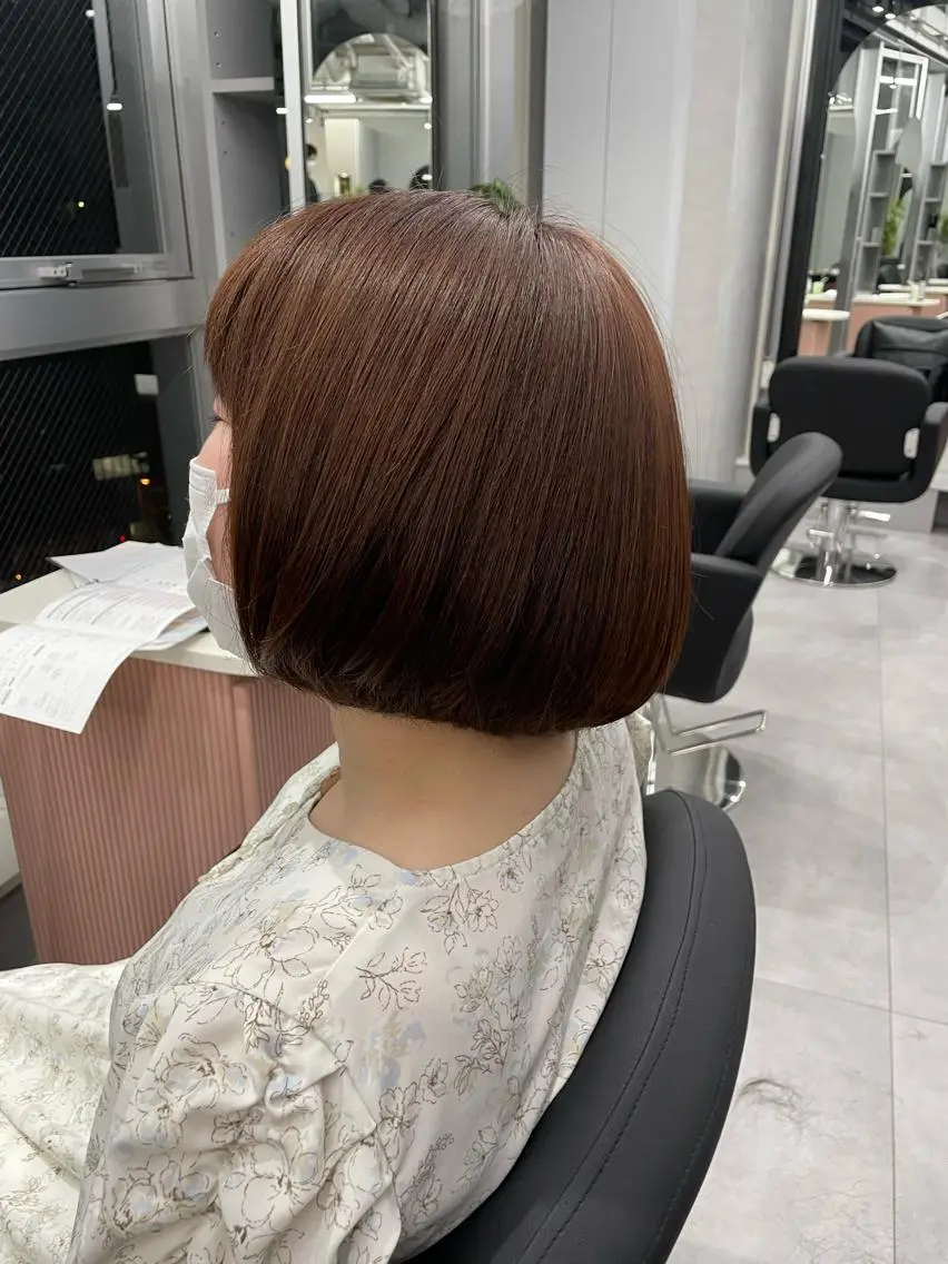 ショート オレンジブラウン 岸田 悠佑のヘアスタイル