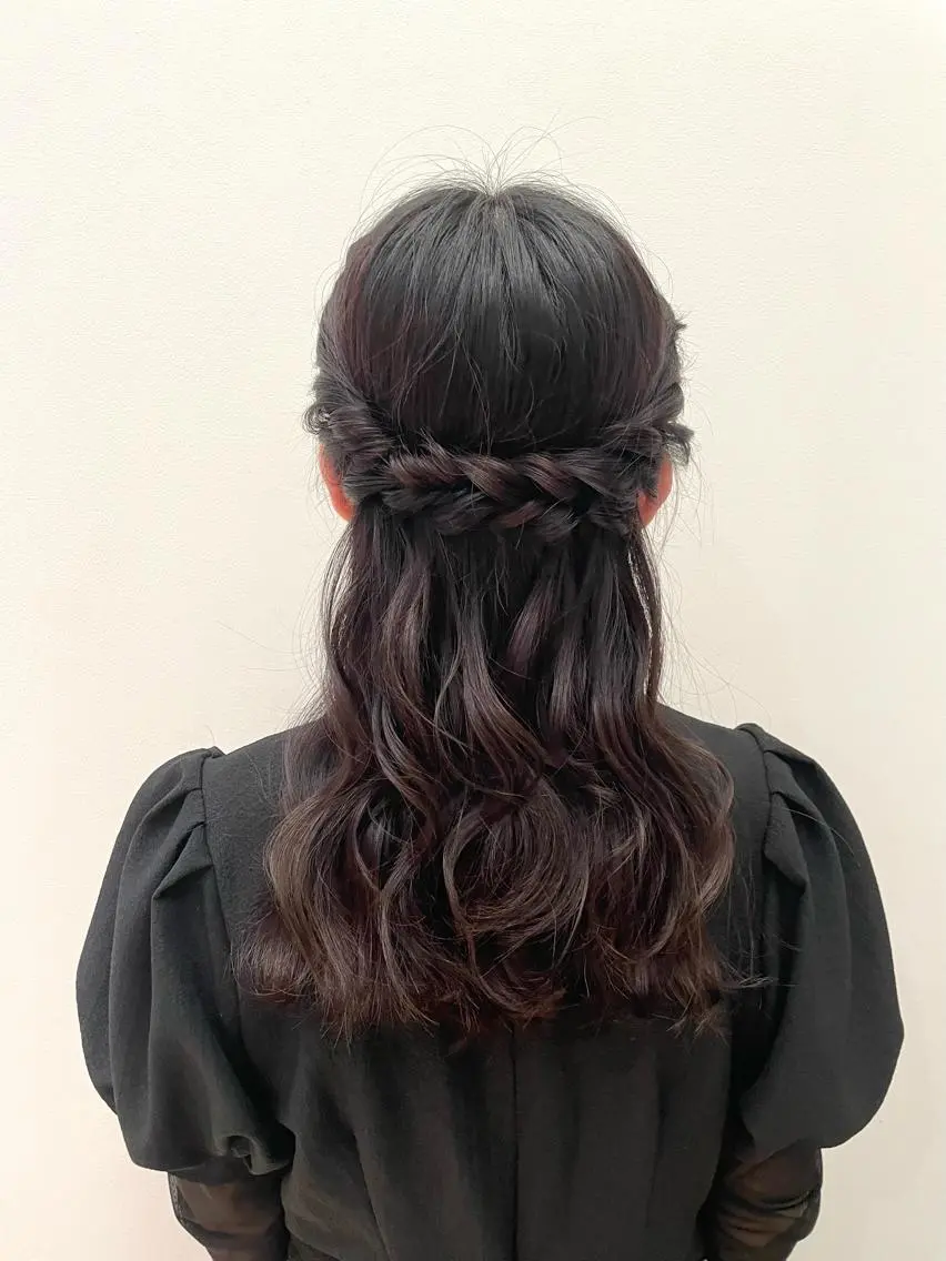 ロング ヘアアレンジ momone🍒 メンズカットパーマのヘアスタイル