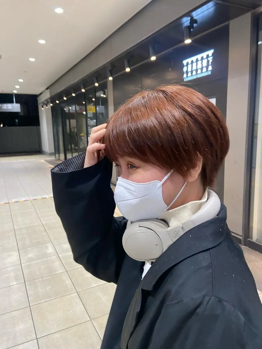 ショート カラー オレンジ ショートヘア カット 🌙Ash中目黒 坪内沙月🌙のヘアスタイル
