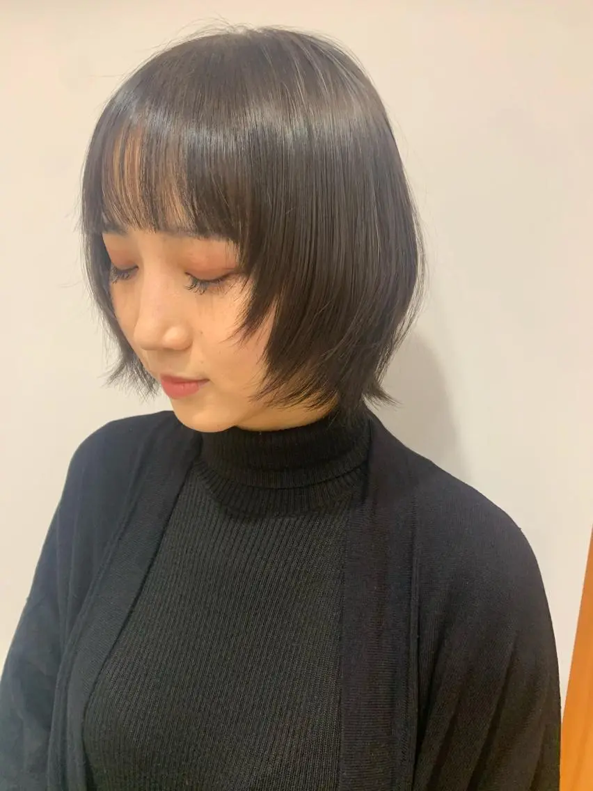 ミディアム カラー ボブ レイヤーカット ウルフカット ウルフボブ カット ヘアカラー トリートメント 中目黒🌼 🌼ハナのヘアスタイル