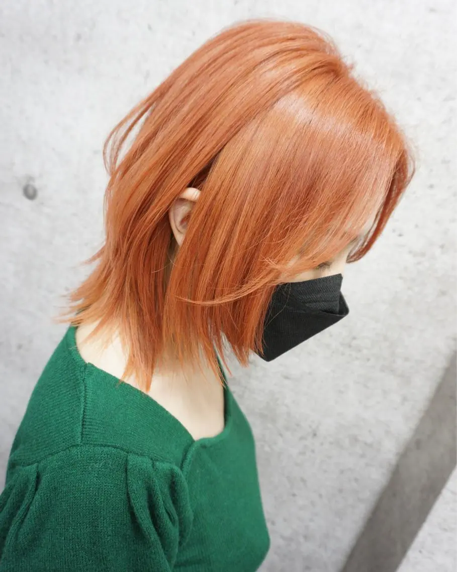 ミディアム ボブ レイヤーカット ウルフカット ウルフレイヤー カット ヘアカラー トリートメント hair teria ryu 大塚のヘアスタイル