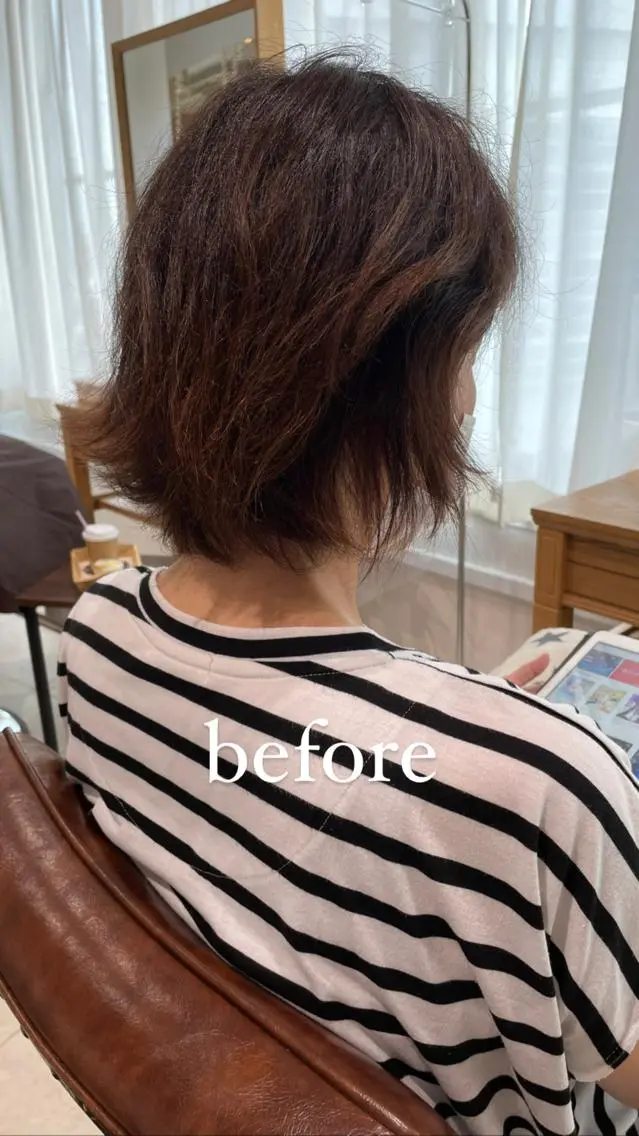 ショート カラー オリーブカラー カット ヘアカラー トリートメント 過去一の柔髪ヘア 🌿einshairのヘアスタイル