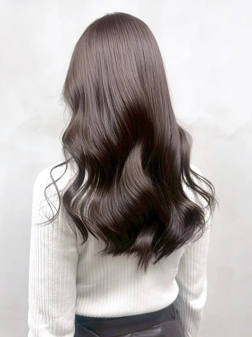 セミロング カラー 顔まわりレイヤー 顔周りカット 韓国風ヘア レイヤーカット カット ヘアカラー トリートメント ITbyALBUM 浦和店のヘアスタイル