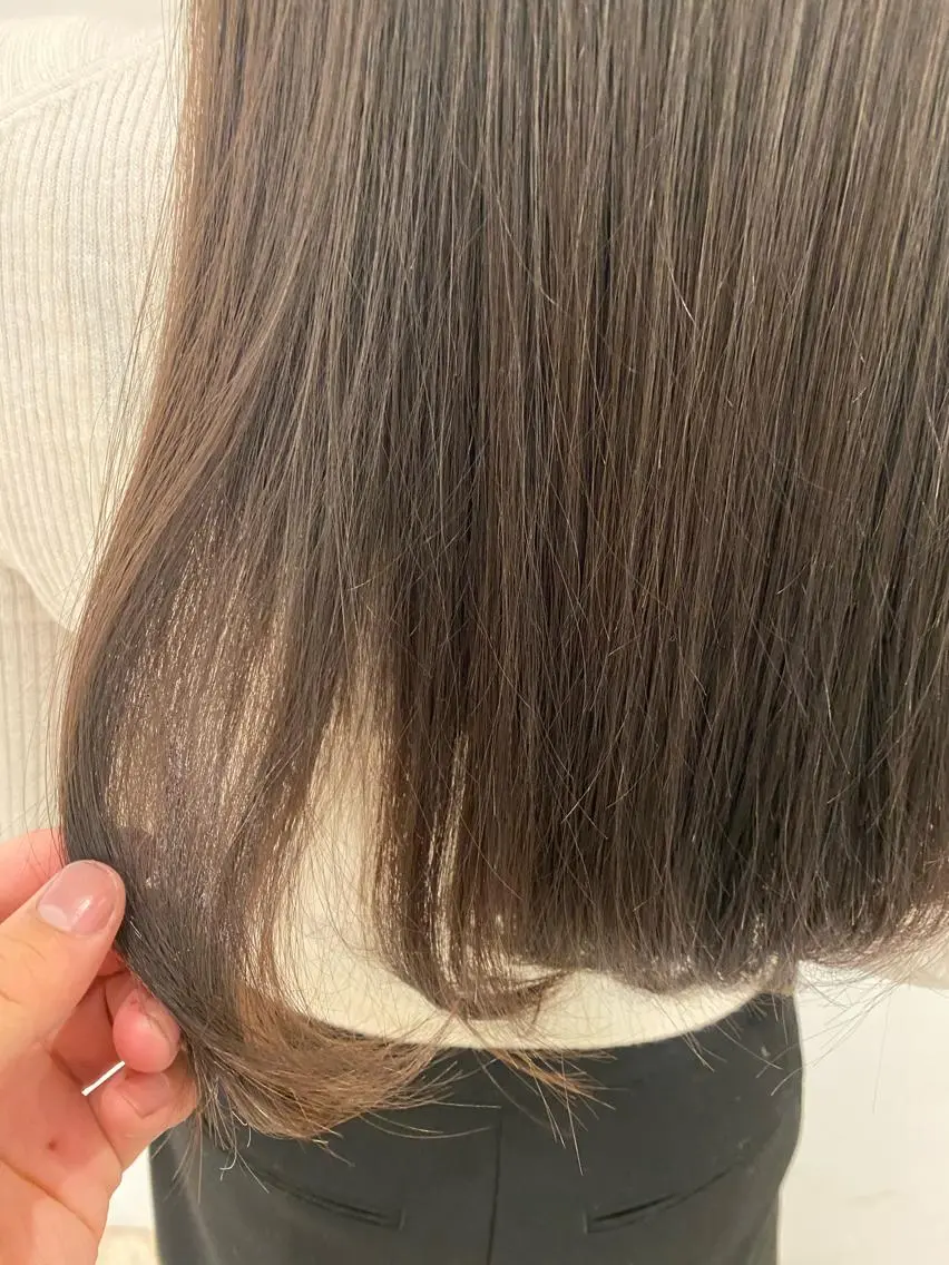 カラー アッシュ アッシュブラウン ブリーチ ブラウンカラー ブリーチなしカラー 🌿レイヤー/ブリー チ/🌿‬JINのヘアスタイル