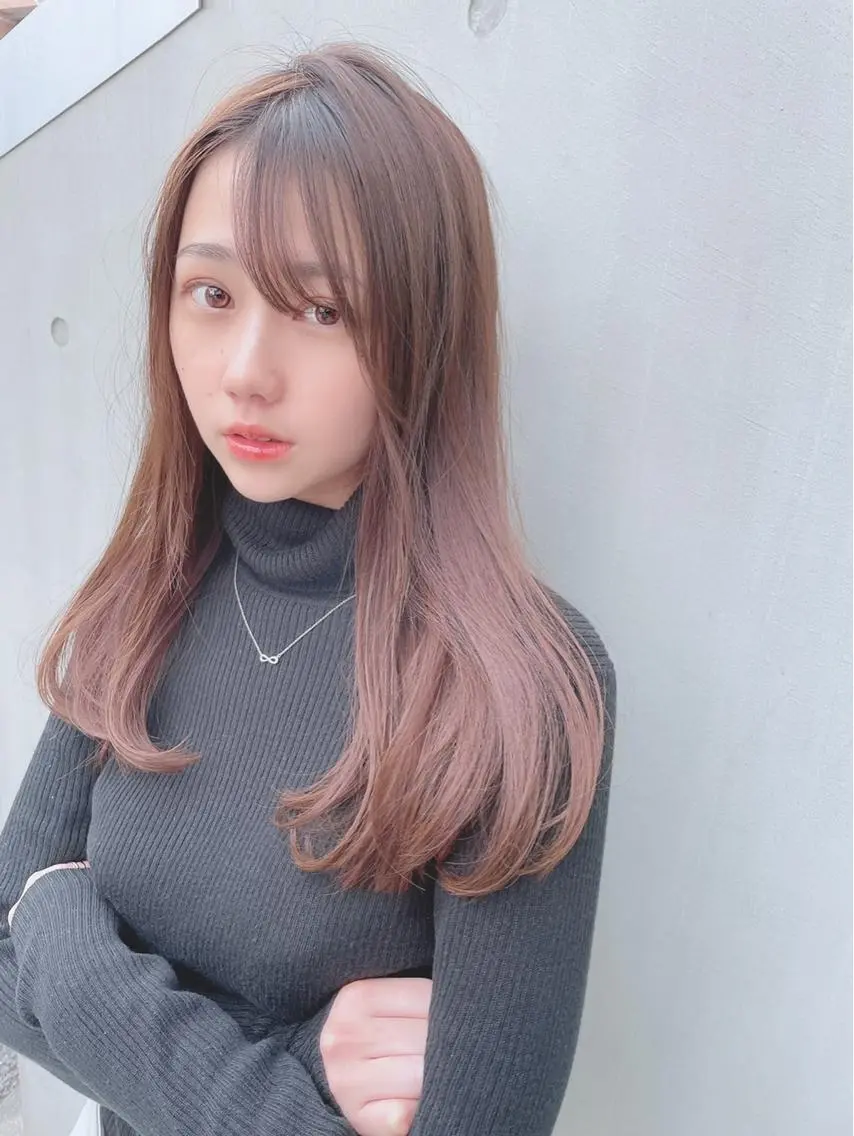 セミロング カラー パーマ ヘアアレンジ 【公式】amble luxe池袋東口🩷のヘアスタイル