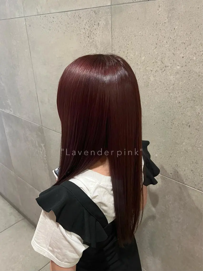 ロング カラー ラベンダーカラー ラベンダーピンク ピンクカラー カット ヘアカラー トリートメント レイヤーカット／ 髪質改善✨山中優のヘアスタイル