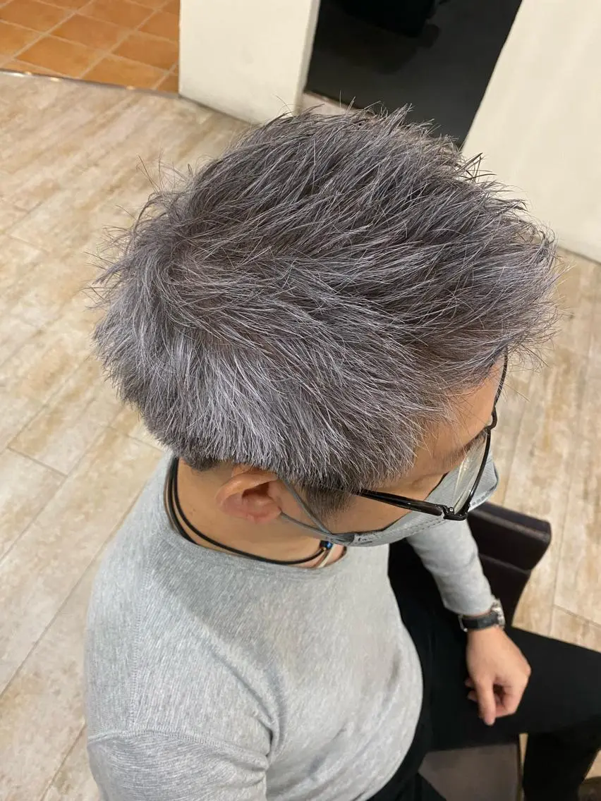 カラー メンズ ヘアカラー トリートメント Agu 清尾 浩昭のヘアスタイル