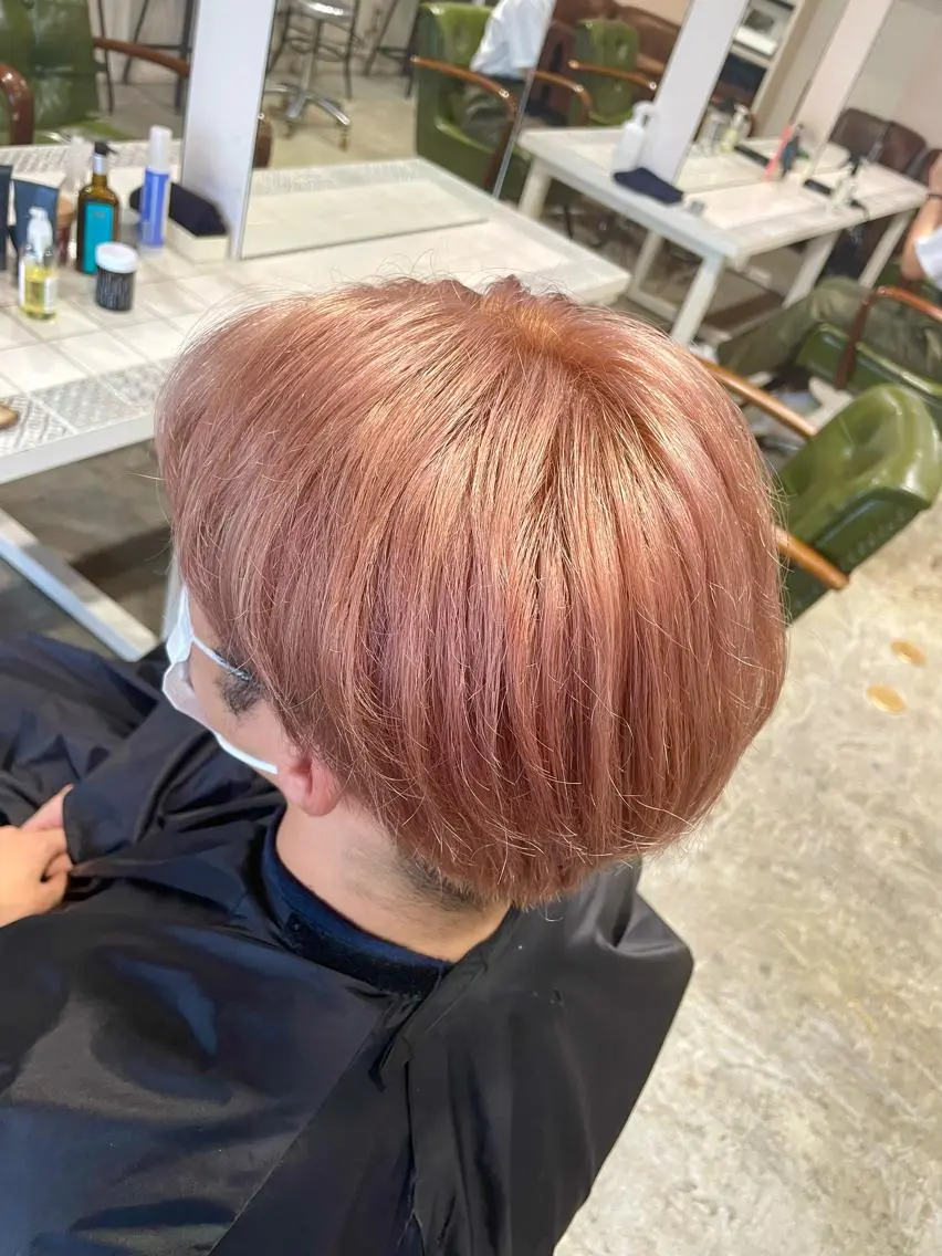ショート カラー ヘアアレンジ ベージュカラー ピンクカラー ピンクベージュ ヘアカラー トリートメント ヘアセット ☂️カトウ ケイゴ☂️のヘアスタイル