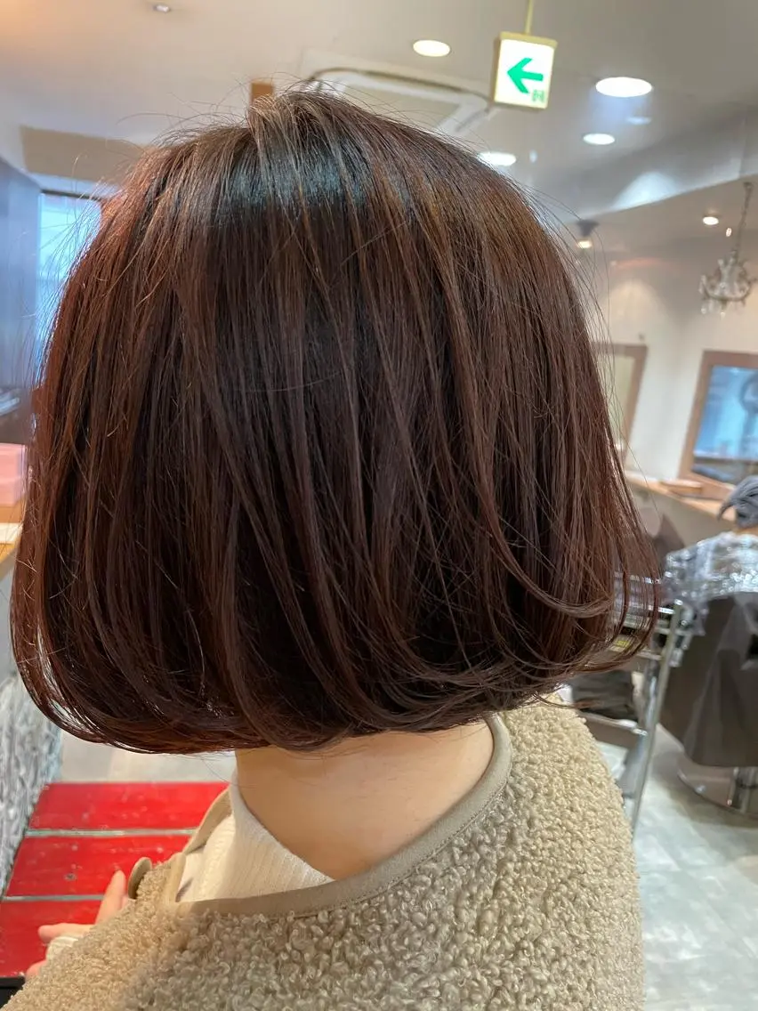 ミディアム カラー カット ヘアカラー トリートメント 福田 ジュンキのヘアスタイル