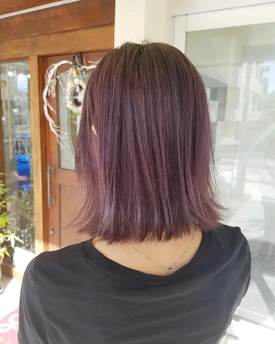 ショート カラー パープルカラー grand juteのヘアスタイル