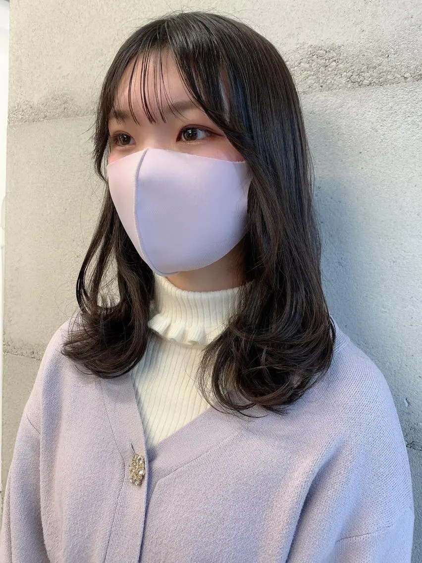 ミディアム カラー 透明感カラー✂︎ /縮毛矯正/YUKAのヘアスタイル