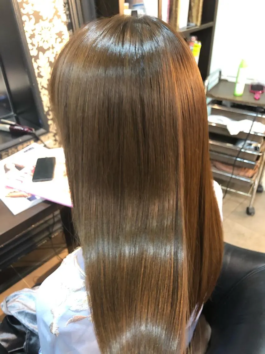 ロング カラー アクアカラー トリートメント カット 縮毛矯正 トリートメント 髪質改善✨艶髪師 黒木大貴のヘアスタイル