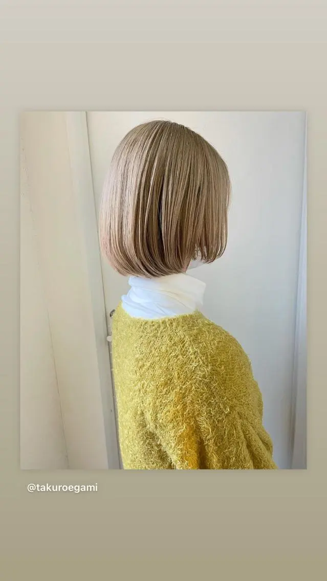 ショート カラー アッシュ ハイトーンカラー イルミナカラー インナーカラー ボブ カット ヘアカラー トリートメント 江上拓郎/ショート /酸性ストレートのヘアスタイル