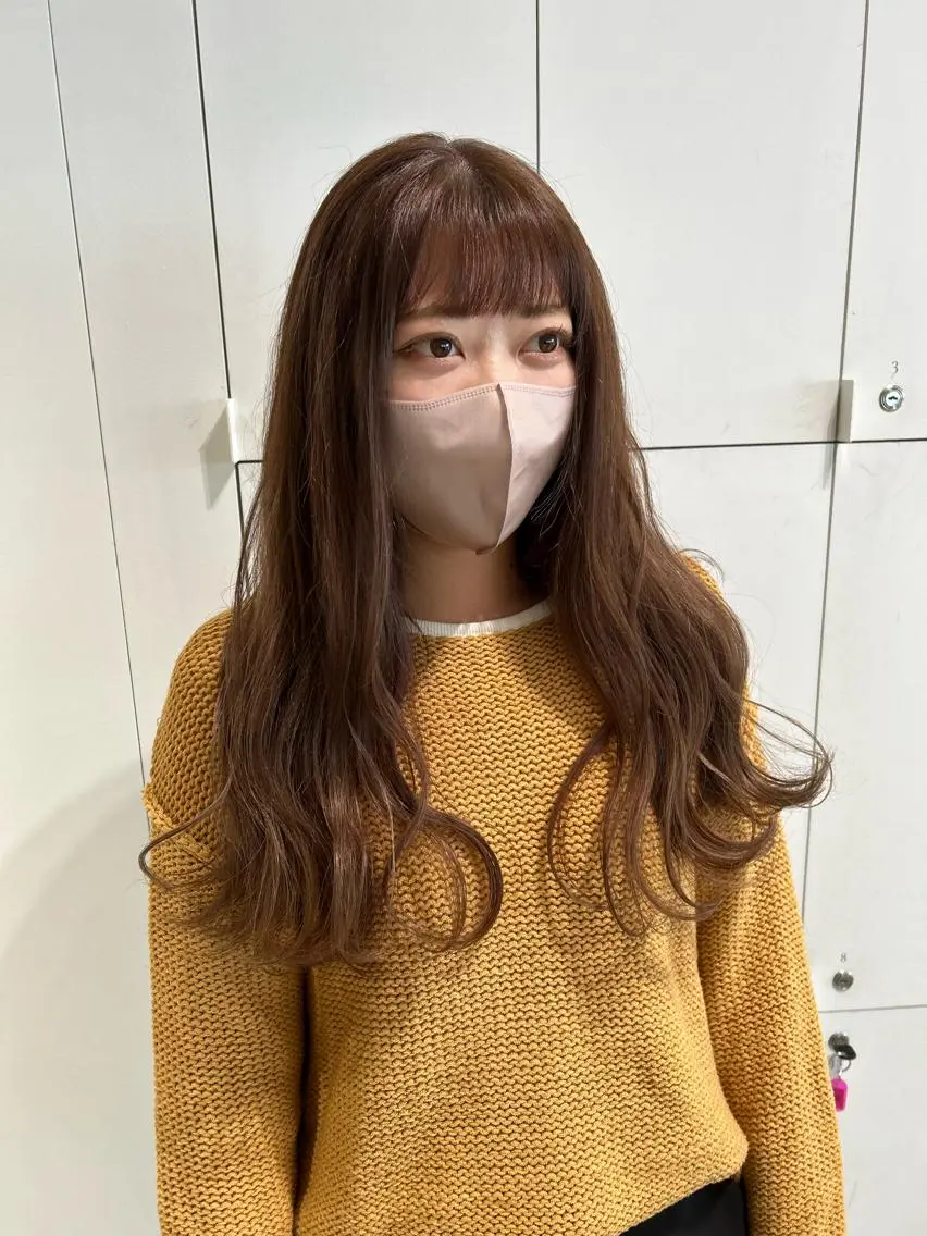 ロング カラー ベージュカラー 透明感カラー カット ヘアカラー トリートメント 透明感カラー🫧 nanohaのヘアスタイル