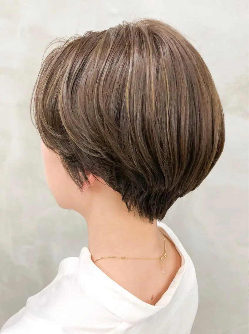 ショート ハンサムショート ハイライト ショートヘア ショート・ボブ 徳竹淳一のヘアスタイル