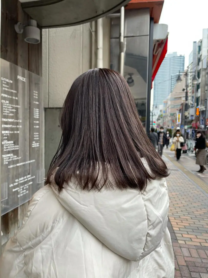 カラー ブラウンカラー ヘアカラー ユナ🌙 nailのネイルデザイン