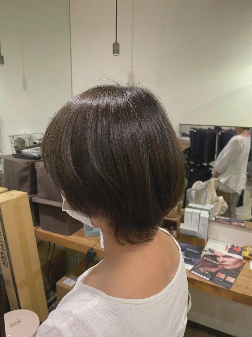 ショート アッシュ 艶髪カラー😊 西久保光✂️のヘアスタイル